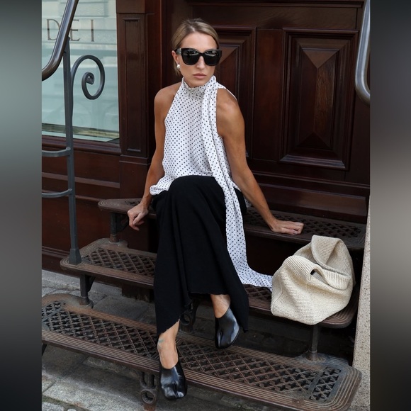 ZARA ZW COLLECTION POLKA DOT HALTER TOP - Picture 11 of 11